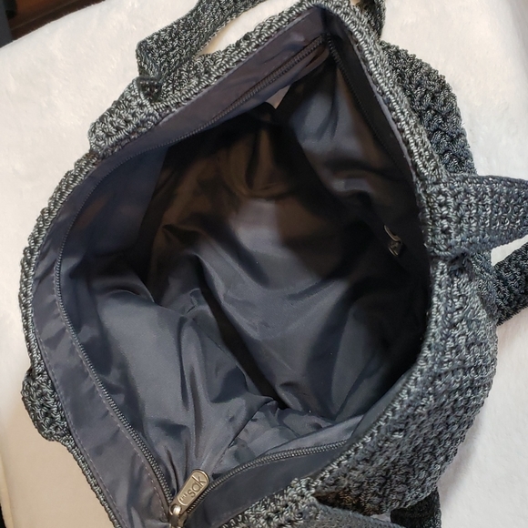 The Sac handbag, purse, bag, gray crochet handbg - Picture 8 of 8
